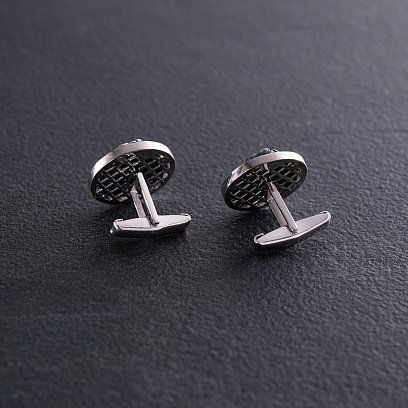 Срібні запонки "Дикий лев" 25074 №5