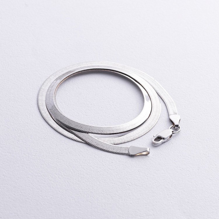 Колье "Наоми" в белом золоте (снейк) ц00519 от ювелирного магазина Оникс - 2