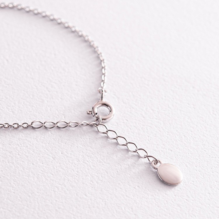 Серебряный браслет с гравировкой "Счастье любит тишину" 2091 от ювелирного магазина Оникс - 7