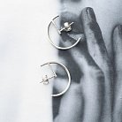 Серебряные серьги - пусеты в стиле минимализм 122505 от ювелирного магазина Оникс - 4