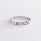 Серебряное кольцо с фианитами 112579 от ювелирного магазина Оникс - 1
