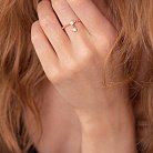 Золотое кольцо с фианитами к07050 от ювелирного магазина Оникс - 5