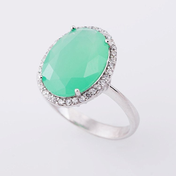 Срібний перстень (фіаніти) 111919 від ювелірного магазину Онікс - 1