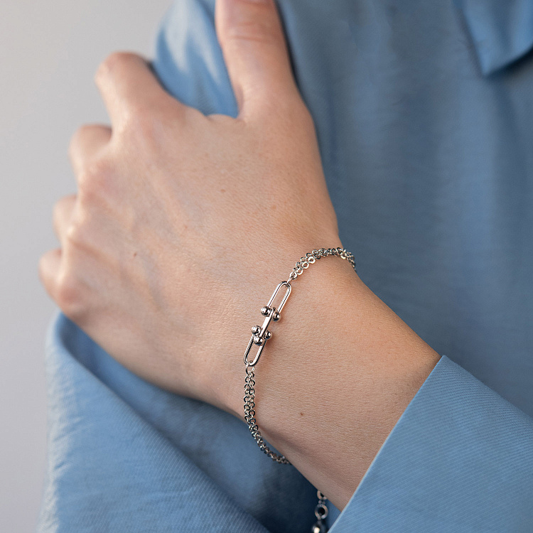 Браслет "Фантазія" у білому золоті б05806 від ювелірного магазину Онікс - 3