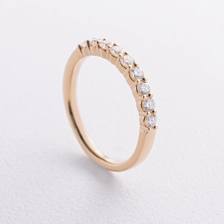 Золотое кольцо с дорожкой бриллиантов кб0684ri от ювелирного магазина Оникс