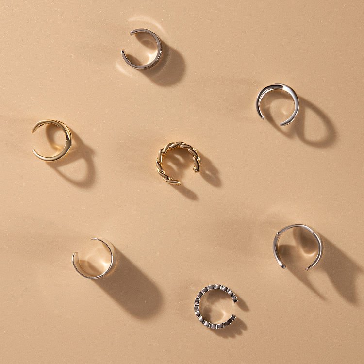 Сережка - каффа в жовтому золоті с06376 від ювелірного магазину Онікс - 9