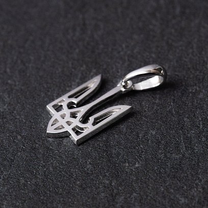 Золотая подвеска "Герб Украины - Тризуб" п03693 №7