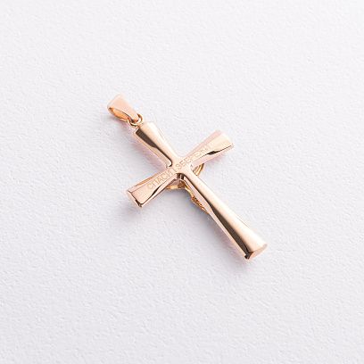 Золотий хрестик "Розп'яття. Спаси і Збережи" п04101 №2