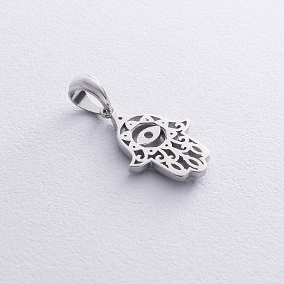 Серебряный кулон "Хамса" с фианитами 1189 №2
