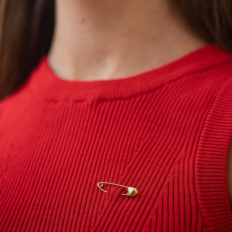 Золота шпилька "Сердечко" зак00314 від ювелірного магазину Онікс - 2