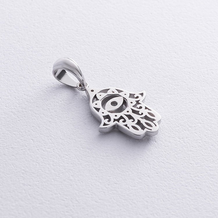 Серебряный кулон "Хамса" с фианитами 1189 от ювелирного магазина Оникс - 1