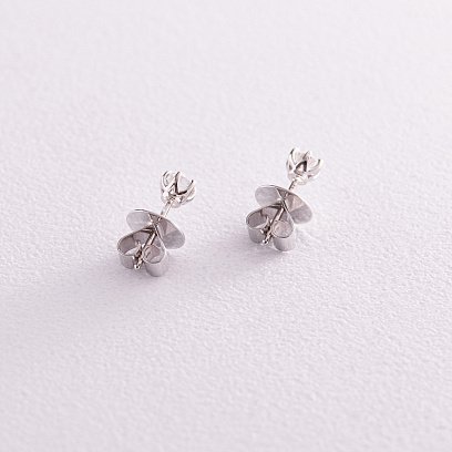 Золотые серьги - пусеты с бриллиантами сб0436ca №5