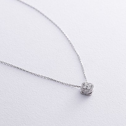 Золоте кольє "Конюшина" з діамантами 133871121 №3