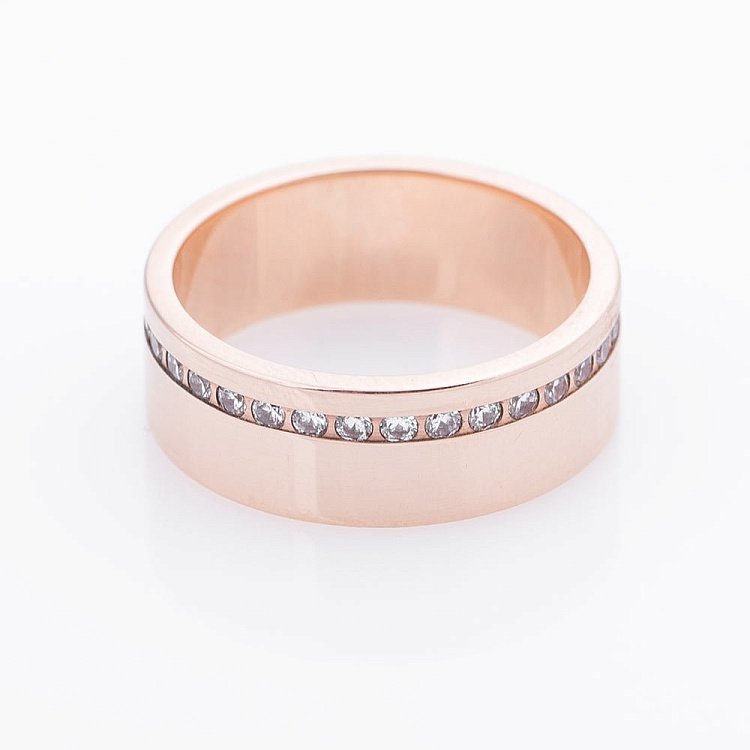 Обручальное кольцо (фианиты) обр000230обр000231 от ювелирного магазина Оникс - 1