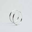 Серебряные серьги-кольца 122228 от ювелирного магазина Оникс - 4