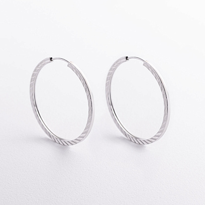 Сережки - кільця у сріблі 123521