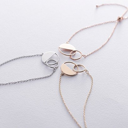 Золотой браслет "Переплетение" б04735 №10