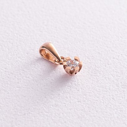 Золотий кулон (фіаніт) п03242