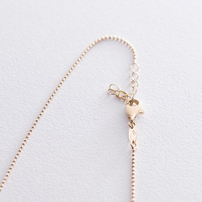 Кольє "Сердечка" в жовтому золоті кол01406 №3