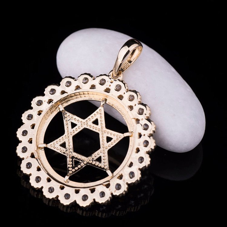 Підвіска "Зірка Давида" з золота п02155 від ювелірного магазину Онікс - 2