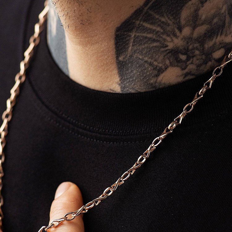 Мужская золотая цепочка ц00546 от ювелирного магазина Оникс - 3