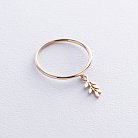 Кольцо "Веточка" (желтое золото) к07961 от ювелирного магазина Оникс - 3