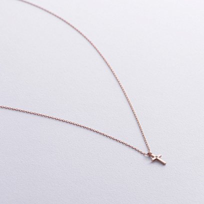 Золоте кольє "Хрестик" з діамантом 727862421 №3