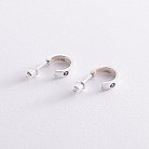 Срібні сережки - пусети "Love" 123035 от ювелирного магазина Оникс - 1