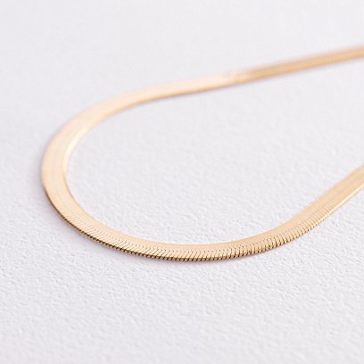 Серебряное колье "Наоми" с позолотой (снейк) 15152 №4