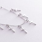 Срібне кольє з хрестиками 18614 от ювелирного магазина Оникс - 3