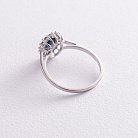 Золотое кольцо с бриллиантами и сапфиром кб0384 от ювелирного магазина Оникс - 5