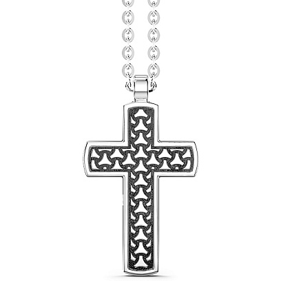Чоловіче срібне кольє "Хрест" Zancan EXC461L
