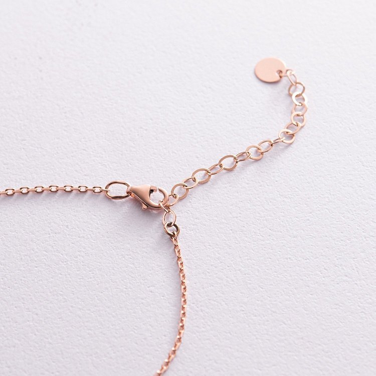 Колье "Монетка" в красном золоте (возможна гравировка) кол02043 от ювелирного магазина Оникс - 4