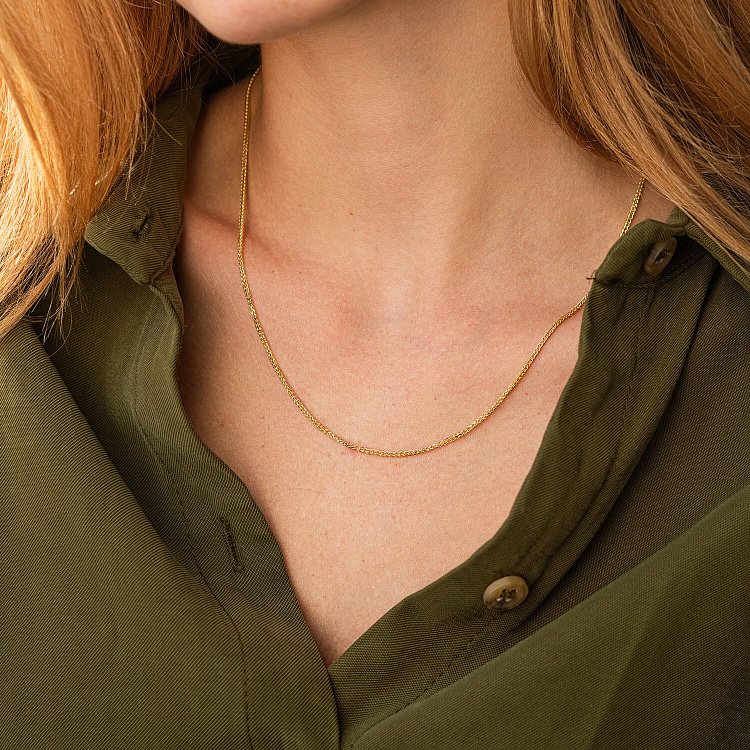 Золотий ланцюжок плетіння Колос ц00247-1 від ювелірного магазину Онікс - 1