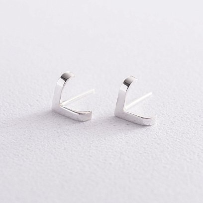 Срібні сережки - пусети "Акцент" 122914 №3