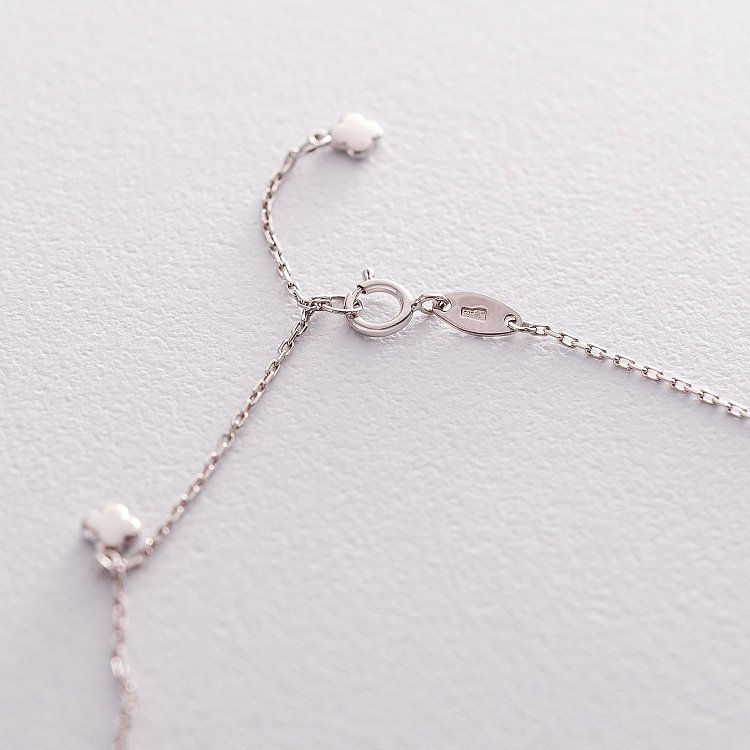 Золотий браслет на ногу "Конюшина" б04217 від ювелірного магазину Онікс - 2