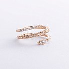 Золотое кольцо "Змея" с бриллиантами кб0524ca от ювелирного магазина Оникс - 5