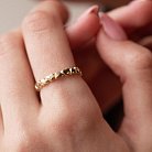 Золотое кольцо "Сердца" к04904 от ювелирного магазина Оникс - 4