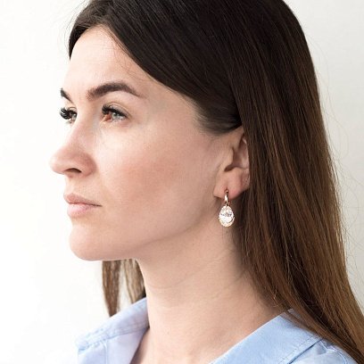 Золотые серьги без камней с05315 №5