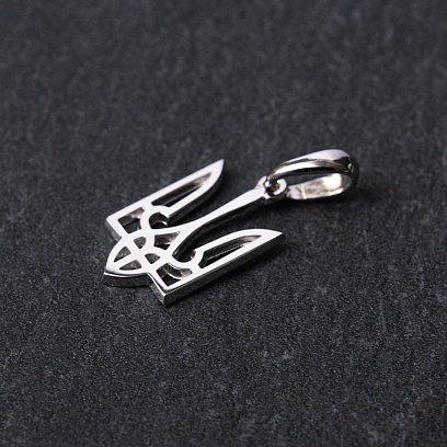 Золотая подвеска "Герб Украины - Тризуб" п03693 №5