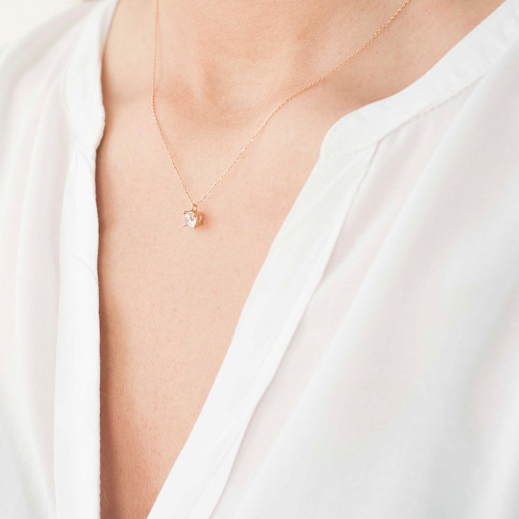 Золоте кольє з фіанітом кол01211 від ювелірного магазину Онікс - 4