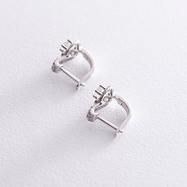 Золотые серьги с бриллиантами с316 от ювелирного магазина Оникс - 2