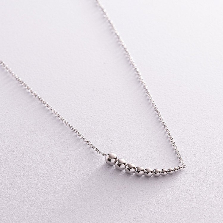 Срібне кольє "Кульки" 181249 від ювелірного магазину Онікс - 2