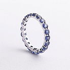 Золота каблучка з доріжкою каменів (сапфіри) кб0483nl от ювелирного магазина Оникс