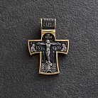 Срібний хрест (чорніння, позолота) 132559 от ювелирного магазина Оникс - 2