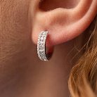 Золоті сережки - кільця з діамантами сб0447mi от ювелирного магазина Оникс - 1