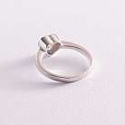 Серебряное кольцо "Сердце" с фианитом 112619 от ювелирного магазина Оникс - 3