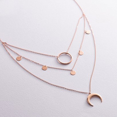 Кольє "Німфа" в червоному золоті кол01930