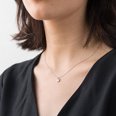 Серебряное колье "Корона" 18884 №3