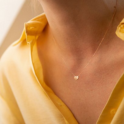 Колье "Сердечко" в красном золоте кол01229 №7